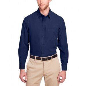 UltraClub Men's Bradley Performance Woven Shirt | Medium | Navy |